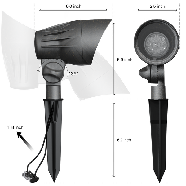 VENUS MANUFACTURING Low Voltage Well Lights Outdoor Landscape Lighting 4W 200 Lumen In-ground LED Landscape Lights Weatherproof 2800K Warm White 12V Deck Up-Lights For Yard Tree Garden Fence 4Pack - View #6