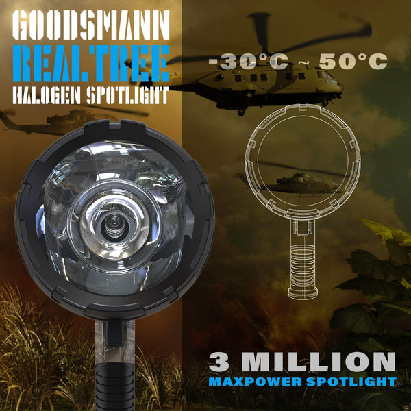 GOODSMANN Spotlight Camo Hunting Spot Lights 12 Volt Marine