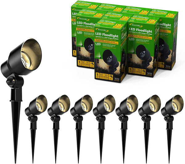 Malibu Low Voltage Landscape Lighting 8 Pack Floodlight LED Light 11W -  Venus Manufacturing