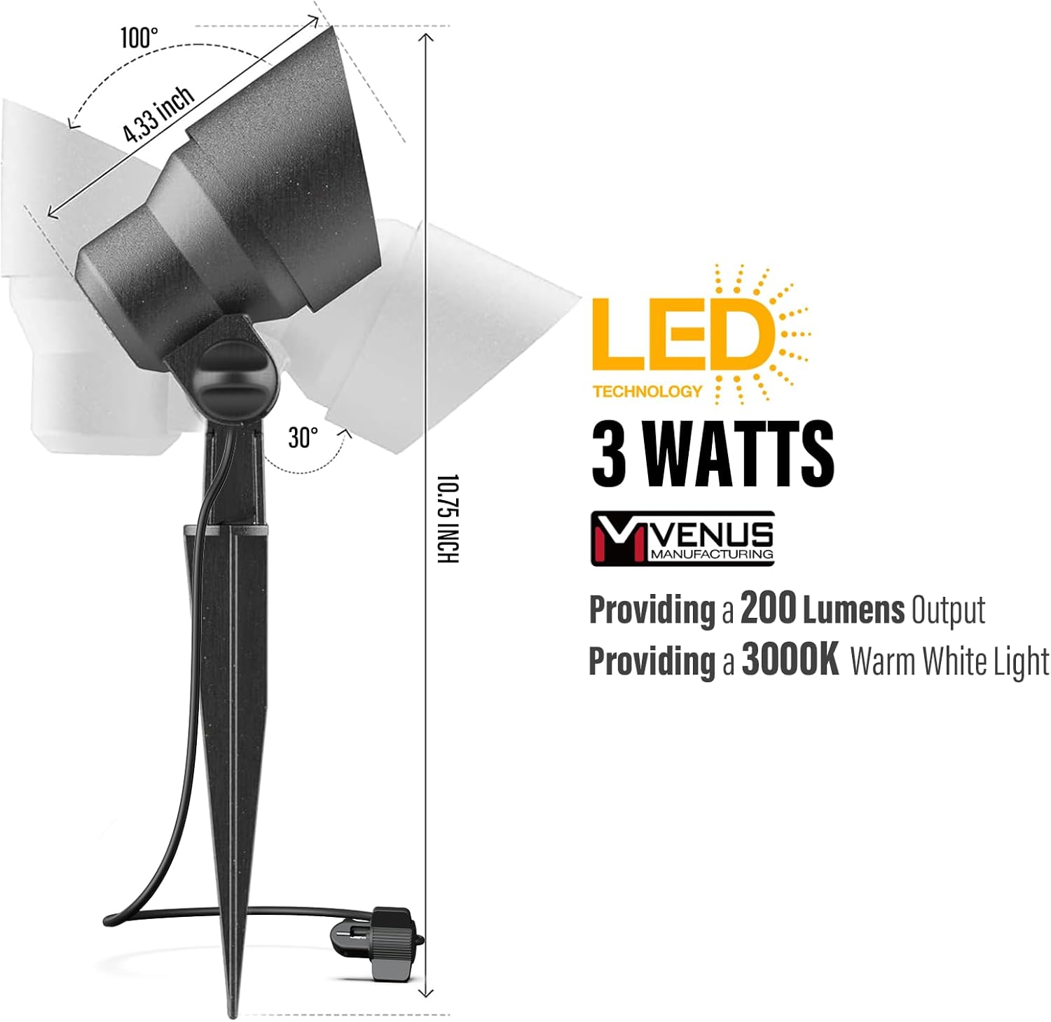 3W-9W COB LED Landscape Spot Light – Outdoor Garden Path Flood Light (Choose Power)