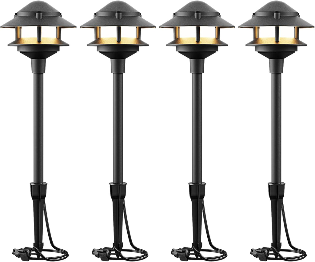 VENUS MANUFACTURING Landscape Lighting LED Outdoor Low Voltage Pathway Light 12V AC 2.2W 32Lumen Warm White Landscape Lighting for Garden Path Driveway Yard