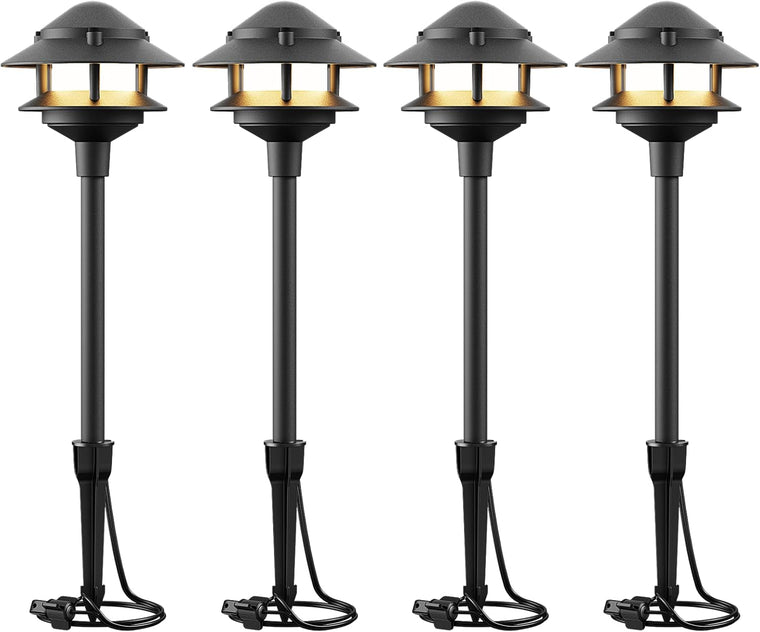 VENUS MANUFACTURING Landscape Lighting LED Outdoor Low Voltage Pathway Light 12V AC 2.2W 32Lumen Warm White Landscape Lighting for Garden Path Driveway Yard