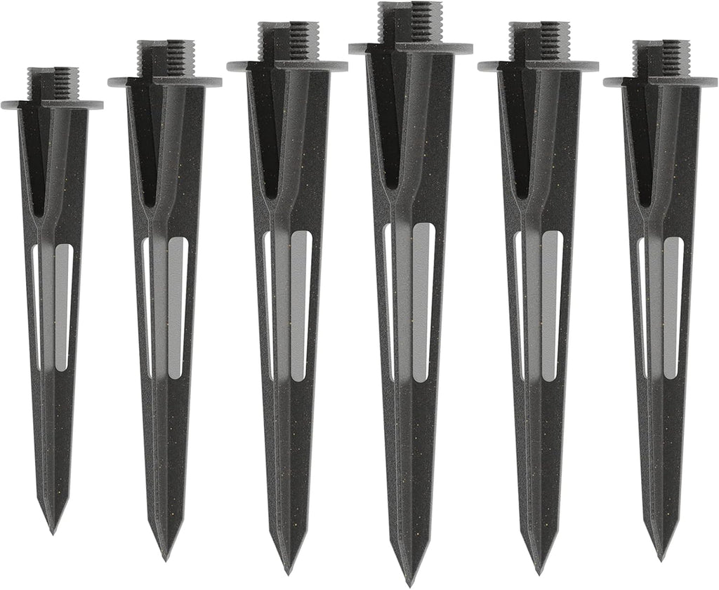 VENUS MANUFACTURING 6pcs 8.75” Landscape Lighting Metal Stakes 3/4 NPSM (0.77'' Thread Diameters) Path Light Replacement Ground Spikes Fit Malibu Outdoor Pathway Light & Spotlight/Floodlight Lights