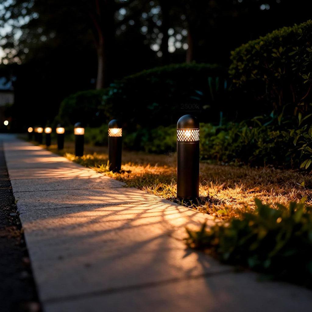 VENUS MANUFACTURING Low Voltage Landscape Lights LED Bollard Pathway Lights Kits 3W Outdoor Landscape Lighting 200Lumen Path Light 3000K Warm White Wired Walkway Sideway Path Lights