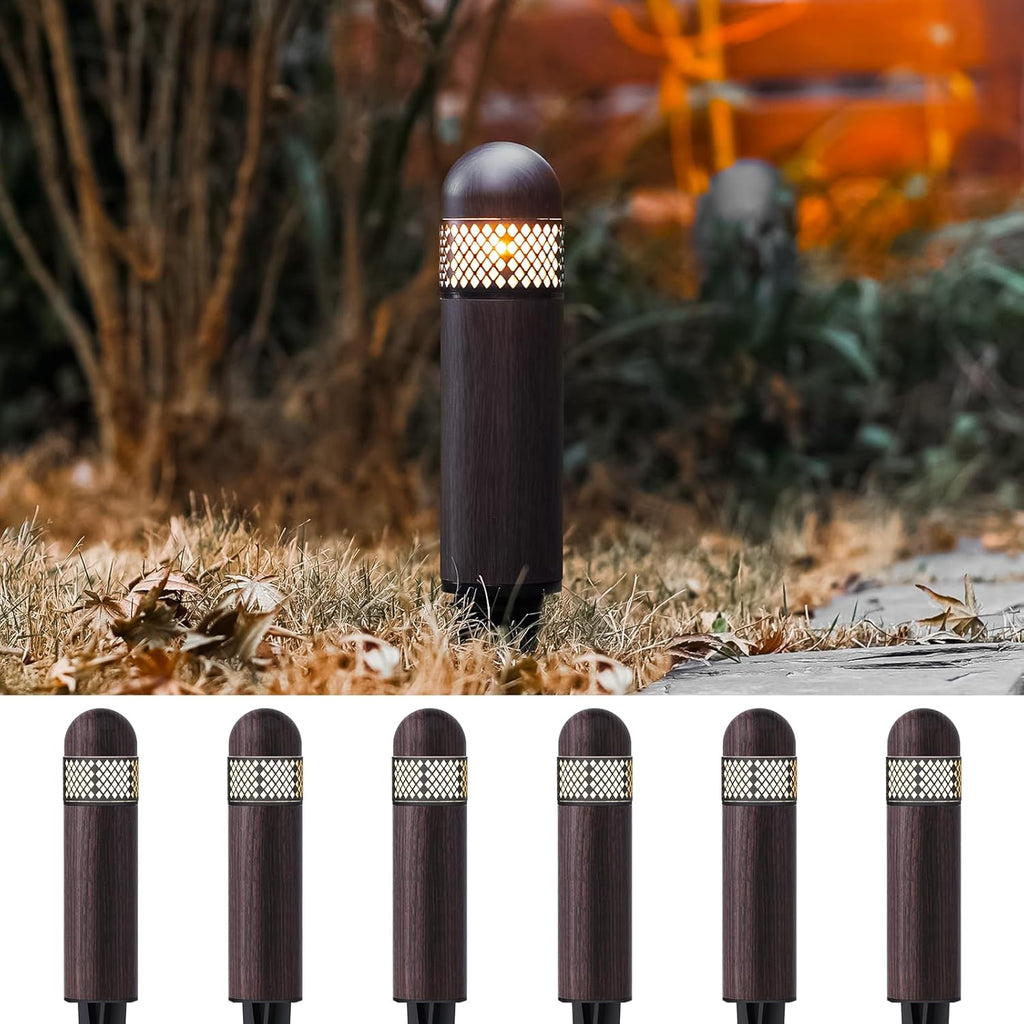 VENUS MANUFACTURING Low Voltage Landscape Lights LED Bollard Pathway Lights Kits 3W Outdoor Landscape Lighting 200Lumen Path Light 3000K Warm White Wired Walkway Sideway Path Lights
