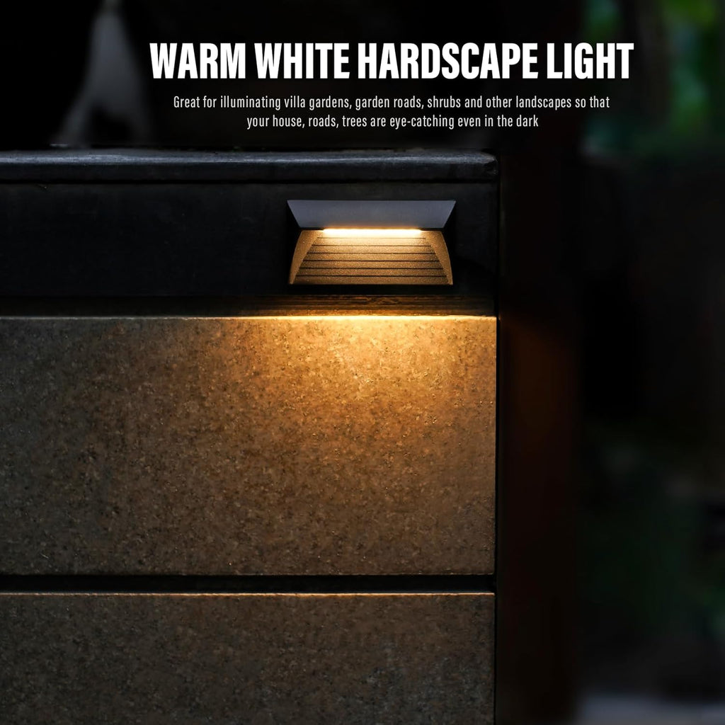 VENUS MANUFACTURING 2W Low Voltage Deck Lights LED Outdoor Stair Lights 3000K 12V Wired Step Lighting, Die-cast Aluminum for Fence, Yard, Patio, and Pathway