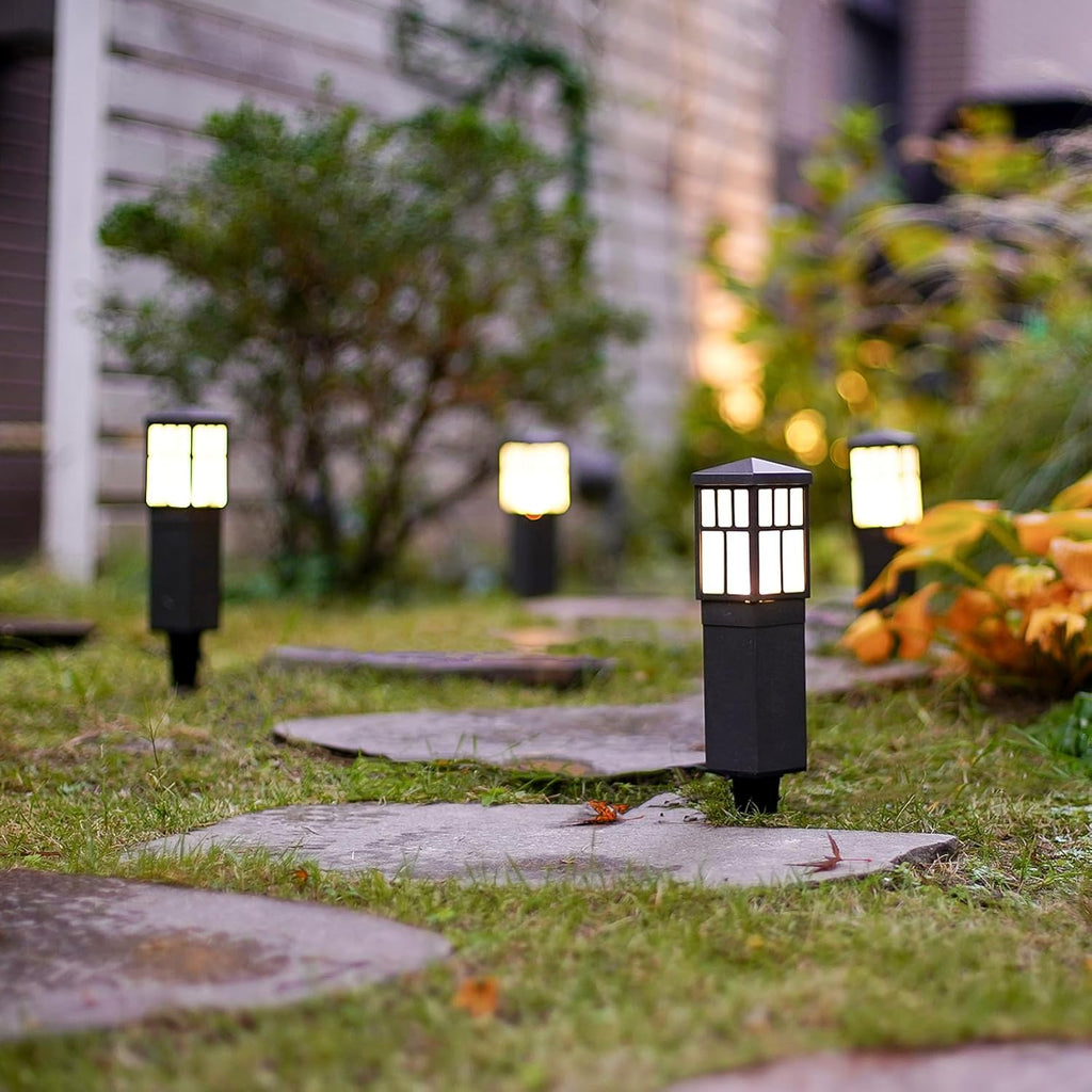 VENUS MANUFACTURING Low Voltage Landscape Lighting 6Pack Outdoor Square Bollard Path Lights LED Landscape Pathway Lighting 0.6W 3200K Warm White Light for Walkway Yard Backyard Lawn Garden
