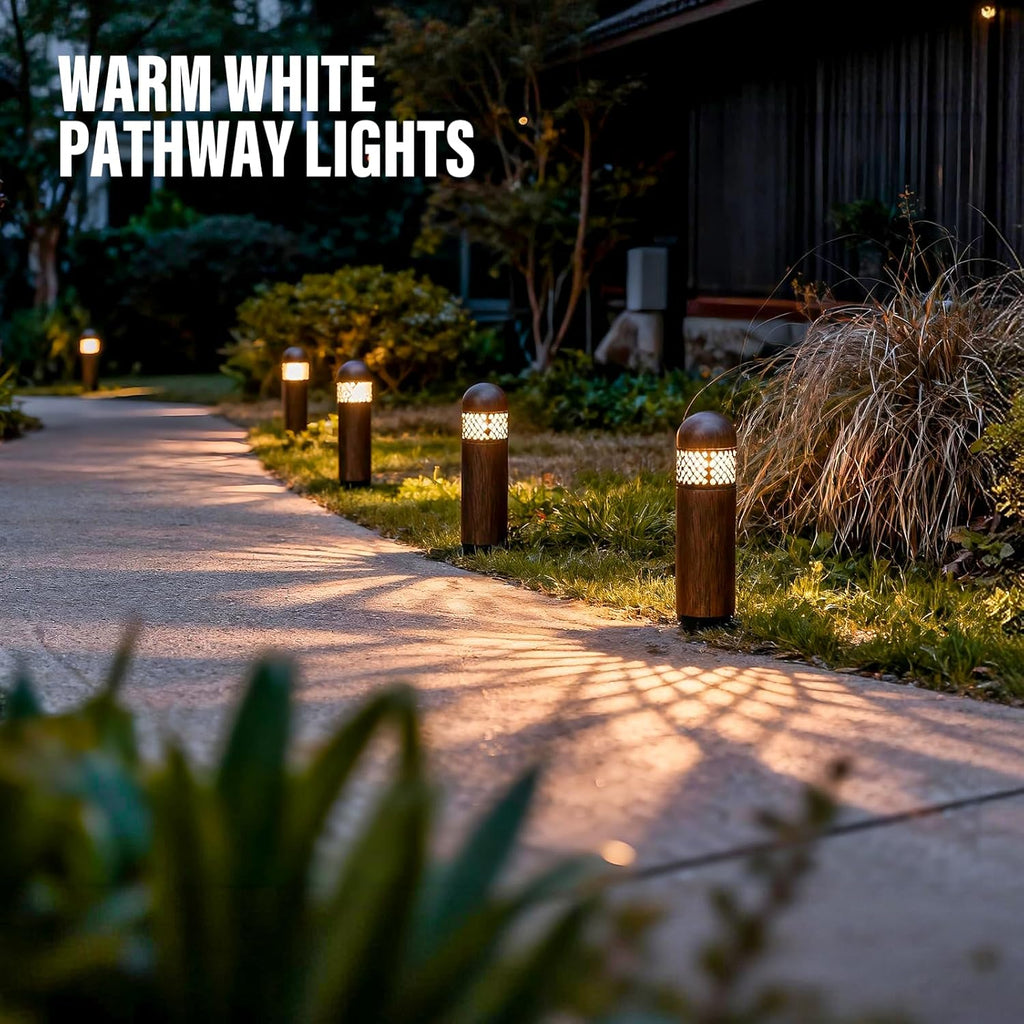 VENUS MANUFACTURING Low Voltage Landscape Lights LED Bollard Pathway Lights Kits 3W Outdoor Landscape Lighting 200Lumen Path Light 3000K Warm White Wired Walkway Sideway Path Lights
