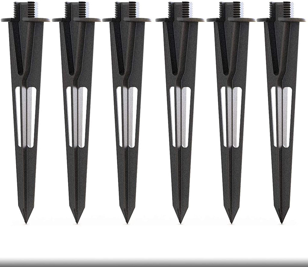 Malibu Landscape Lighting Stake Metal Outdoor 6 Pack Sturdy Solid Ground Spike Die-cast Aluminum for Flood Light Pathway Light's Stakes