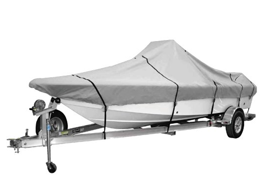 Goodsmann 600 Denier boat cover, Silvery gray, water resistant, weather protection, trailerable, Silver Poly, Center Console Covers, different size - Venus Manufacture