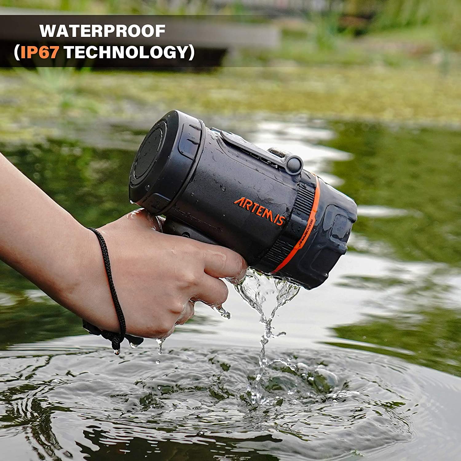 2000 lumens flashlight waterproof rechargeable GOODSMANN Spotlight Rechargeable LED Spot Light Flashlight 2000 Lumen