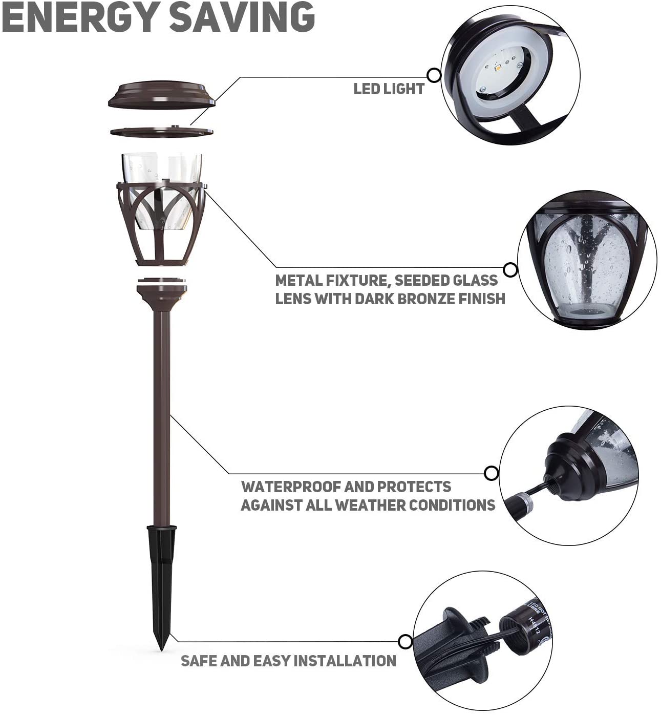 Malibu Kristi Collection LED 0.8W Low Voltage Outdoor Garden Light Lan  Venus Manufacturing