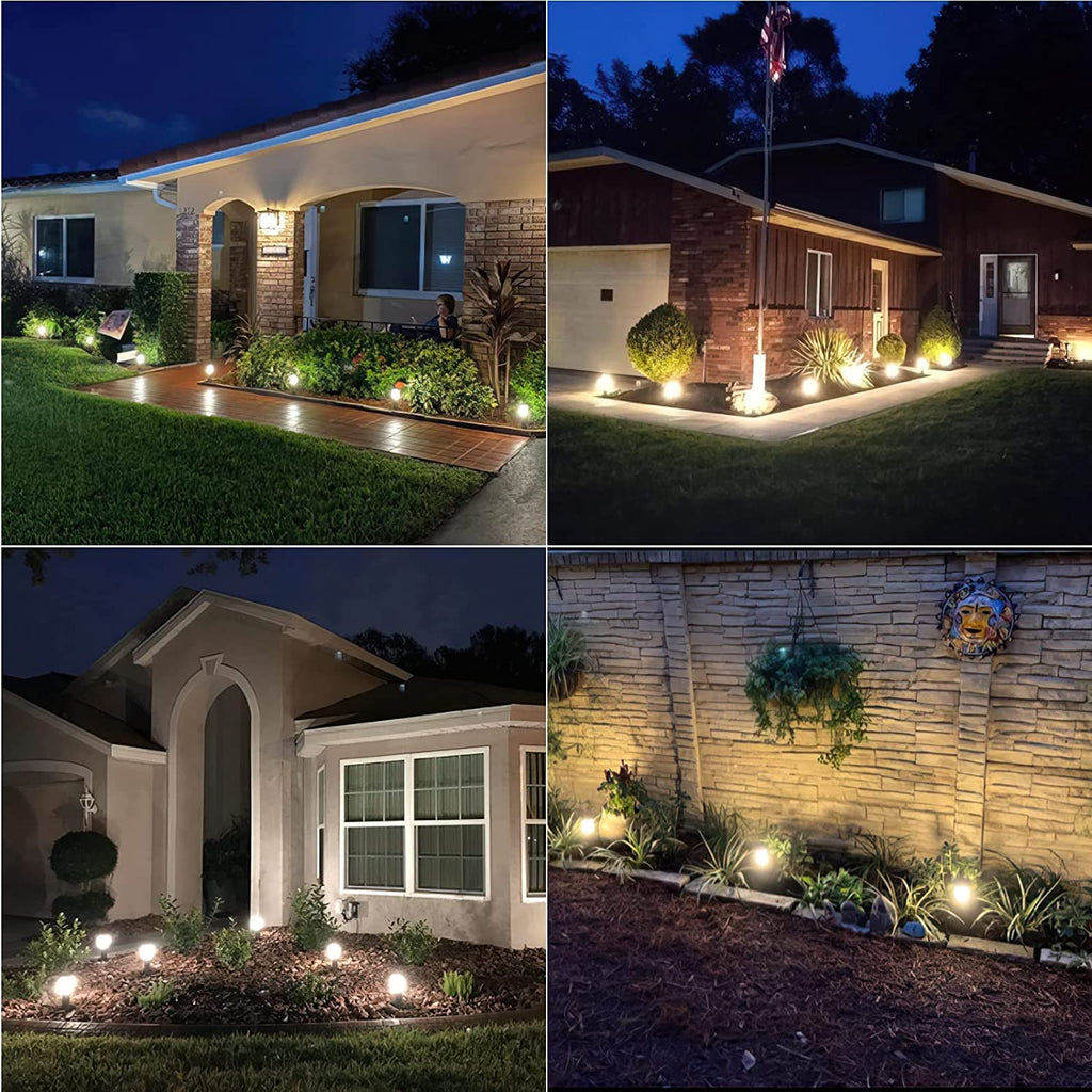 Malibu Mission Collection LED Bollard Pathway Light LED Low Voltage Landscape Lighting Square Bollard Pathway Decoration Garden Stake Light for Outdoor Outside Garden Driveway 8PK 8419-4321-08