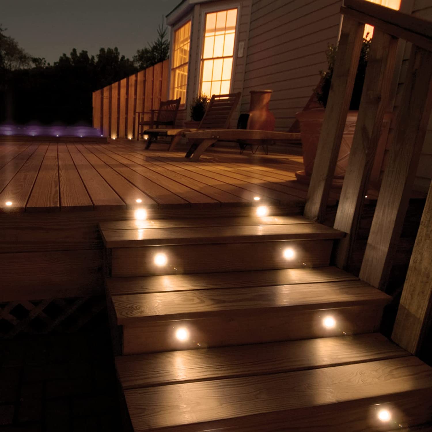 Malibu 6 PK LED Deck Lights Low Voltage Landscape Light In Ground Lighting  for Steps,Stair,Patio,Floor,Kitchen,Outdoor Led Landscape Lighting
