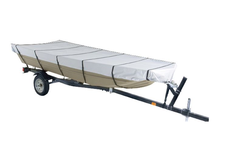 Goodsmann Jon Boat Covers ,Silvery gray ,water resistant,weather protection,trailerable,9921-0152-23( C, 16' L, 75"W ) - Venus Manufacture