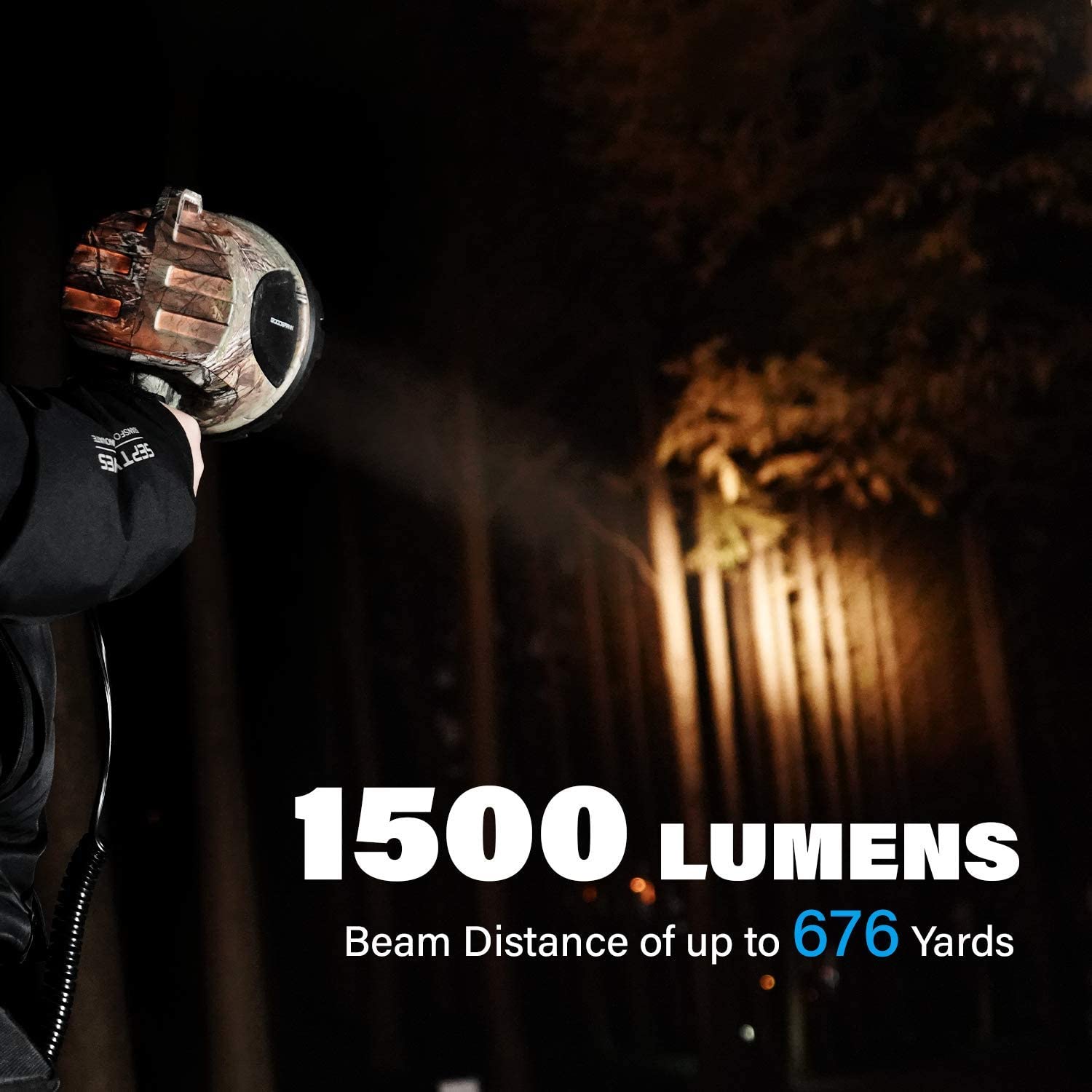 600 Lumen LED Spotlight, Rechargeable Camouflage Pattern