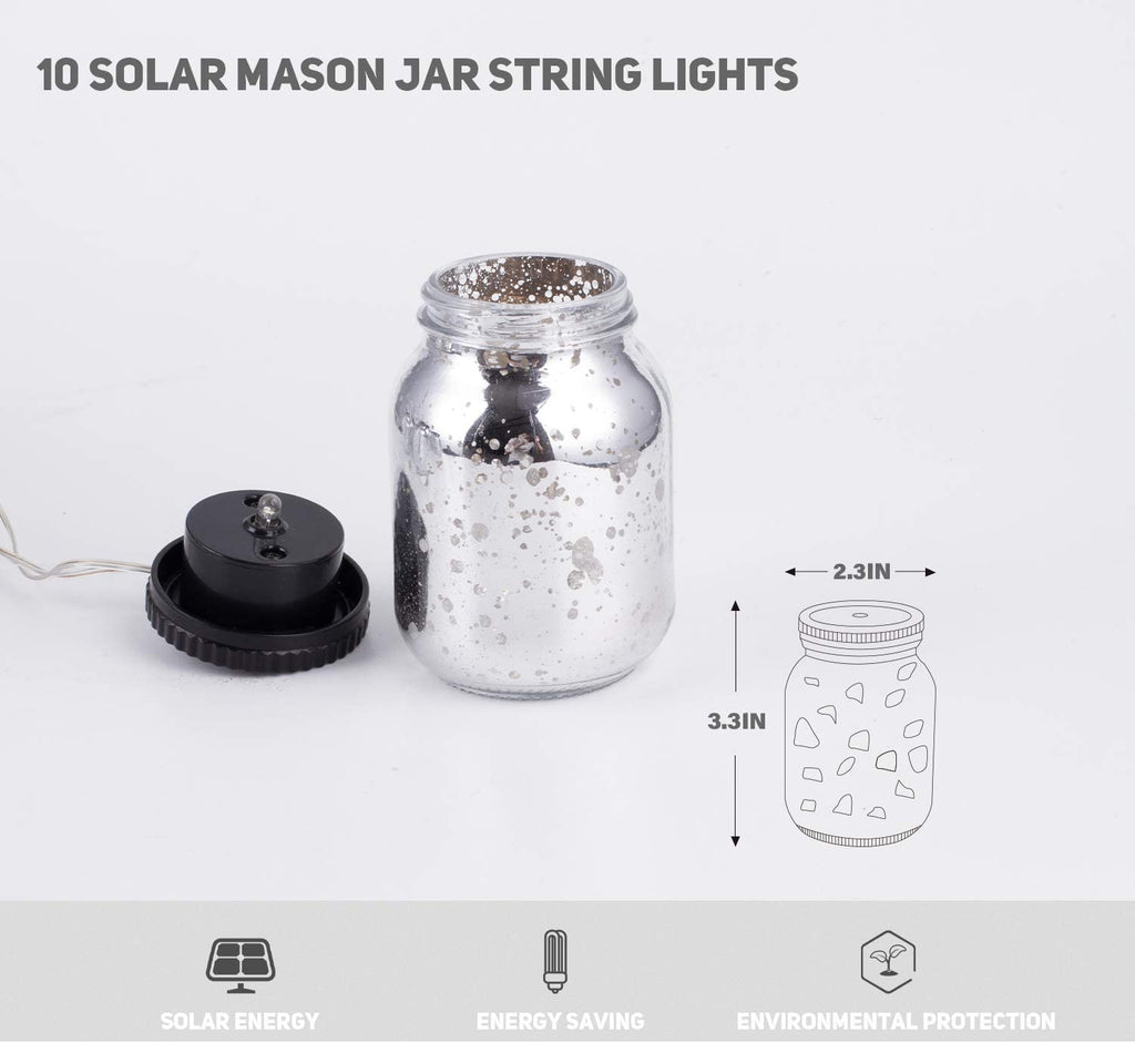 Malibu  LED Solar Star Bottle String Lights 18ft 3000K Warm Light 2*10Pack