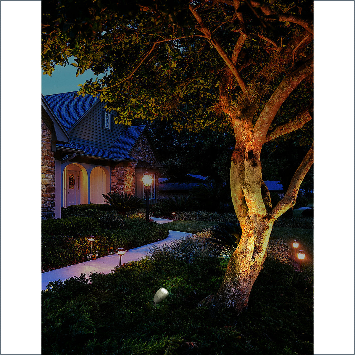 Malibu LED Low Voltage Celestial Floodlight Outdoor Landscape Lighting Watt Garden Light Pathway Light for Yard Driveway (8 Pack) - 3